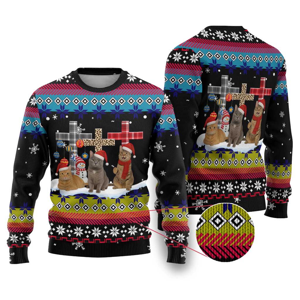 Jesus Is The Reason For The Season Christmas Ugly Christmas Sweater Funny Xmas Holiday Patterns - Wonder Print Shop