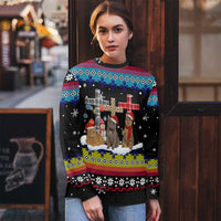 Jesus Is The Reason For The Season Christmas Ugly Christmas Sweater Funny Xmas Holiday Patterns - Wonder Print Shop