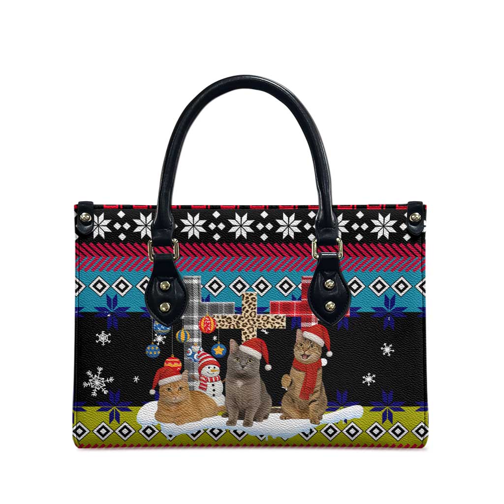 Jesus Is The Reason For The Season Christmas Leather Bag Funny Xmas Holiday Patterns - Wonder Print Shop