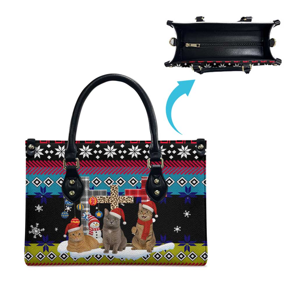 Jesus Is The Reason For The Season Christmas Leather Bag Funny Xmas Holiday Patterns - Wonder Print Shop