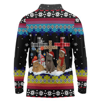 Jesus Is The Reason For The Season Christmas Long Sleeve Polo Shirt Funny Xmas Holiday Patterns - Wonder Print Shop