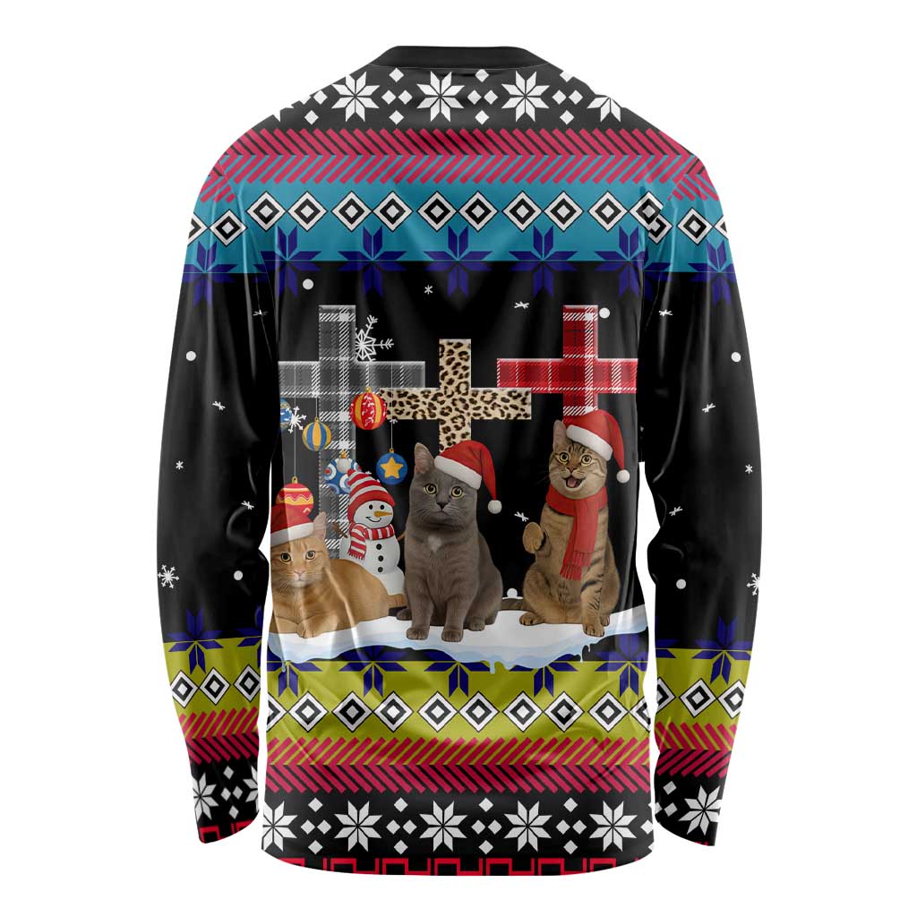 Jesus Is The Reason For The Season Christmas Long Sleeve Shirt Funny Xmas Holiday Patterns - Wonder Print Shop