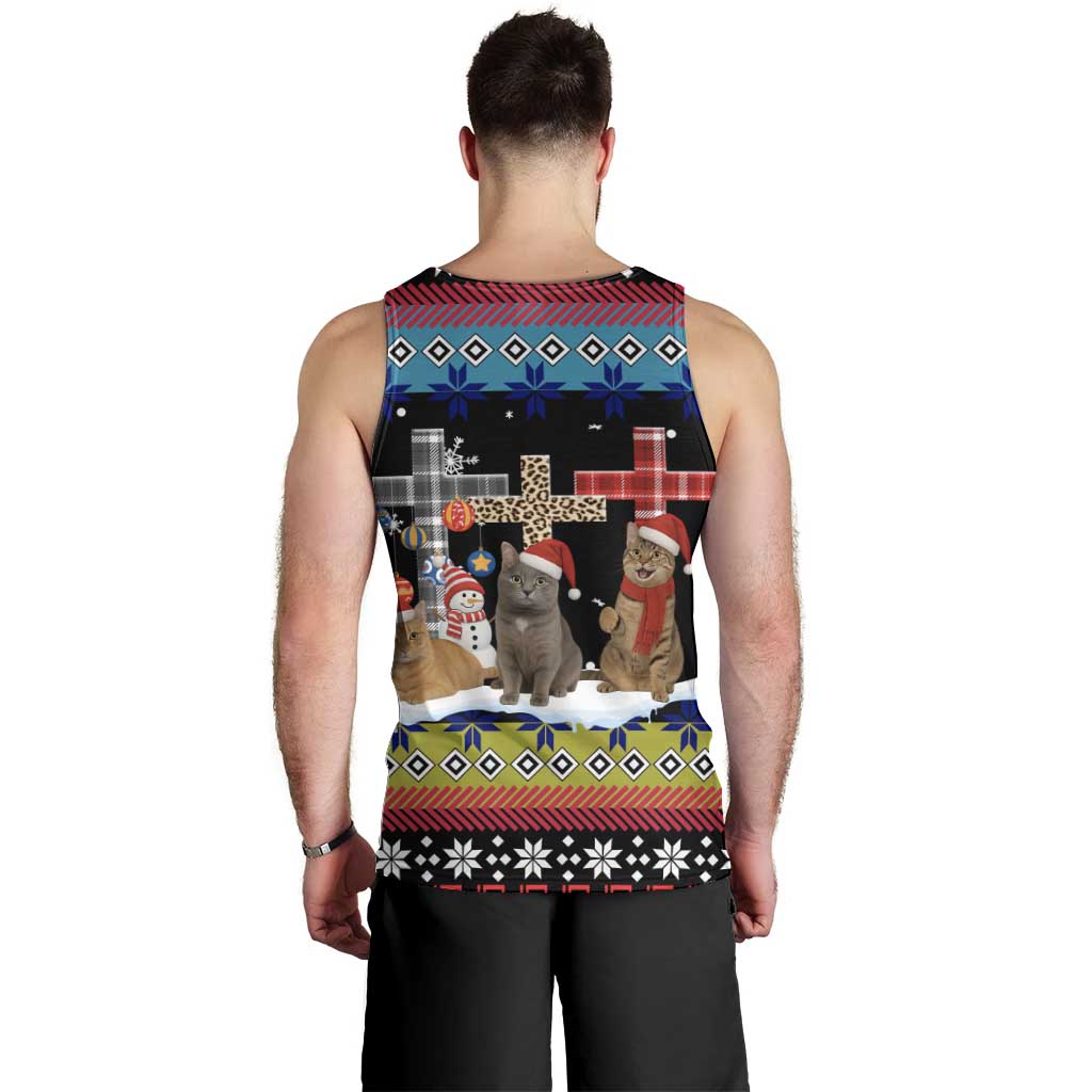 Jesus Is The Reason For The Season Christmas Men Tank Top Funny Xmas Holiday Patterns - Wonder Print Shop