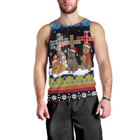 Jesus Is The Reason For The Season Christmas Men Tank Top Funny Xmas Holiday Patterns - Wonder Print Shop