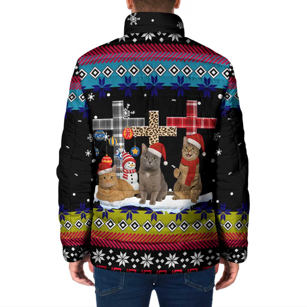Jesus Is The Reason For The Season Christmas Padded Jacket Funny Xmas Holiday Patterns - Wonder Print Shop