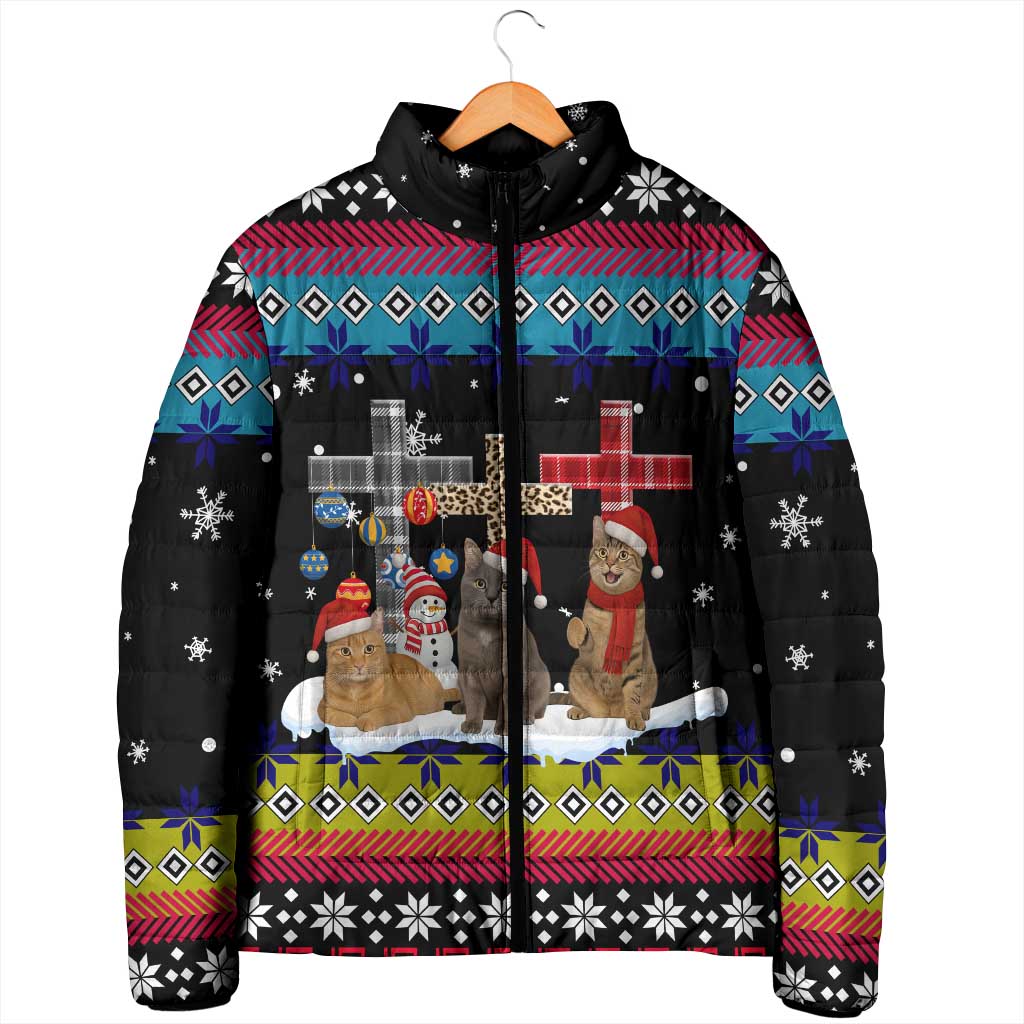 Jesus Is The Reason For The Season Christmas Padded Jacket Funny Xmas Holiday Patterns - Wonder Print Shop