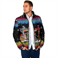 Jesus Is The Reason For The Season Christmas Padded Jacket Funny Xmas Holiday Patterns - Wonder Print Shop