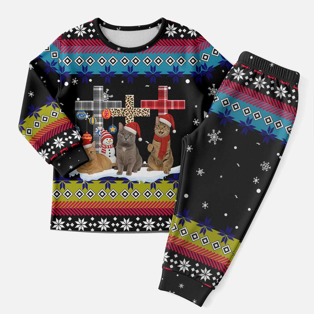 Jesus Is The Reason For The Season Christmas Pajama Set Funny Xmas Holiday Patterns - Wonder Print Shop