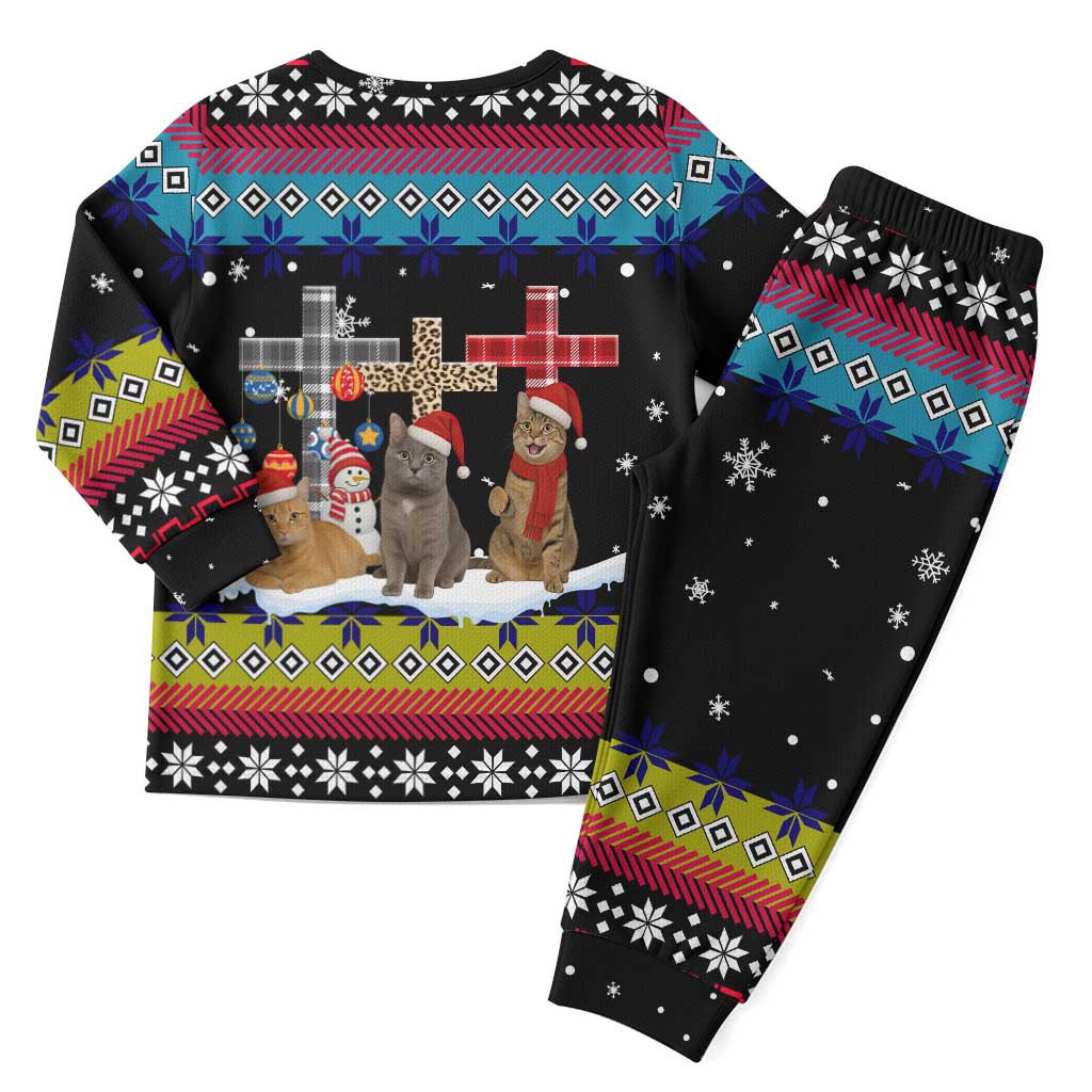 Jesus Is The Reason For The Season Christmas Pajama Set Funny Xmas Holiday Patterns - Wonder Print Shop