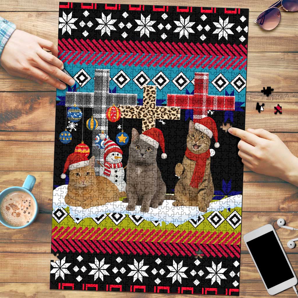 Jesus Is The Reason For The Season Christmas Puzzle Funny Xmas Holiday Patterns - Wonder Print Shop