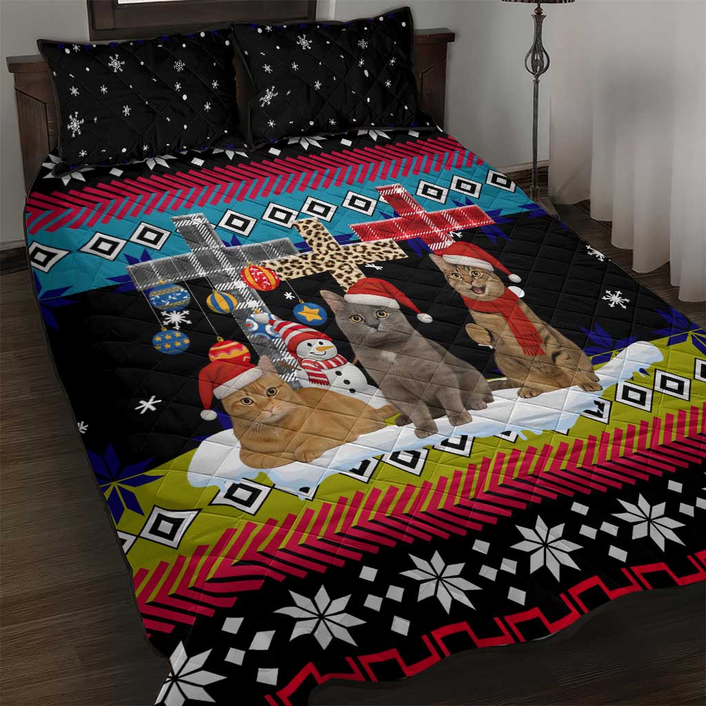 Jesus Is The Reason For The Season Christmas Quilt Bed Set Funny Xmas Holiday Patterns - Wonder Print Shop