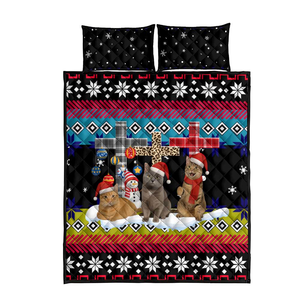 Jesus Is The Reason For The Season Christmas Quilt Bed Set Funny Xmas Holiday Patterns - Wonder Print Shop