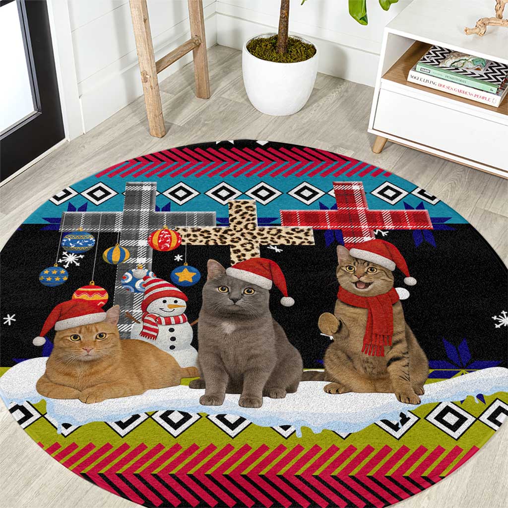 Jesus Is The Reason For The Season Christmas Round Carpet Funny Xmas Holiday Patterns - Wonder Print Shop