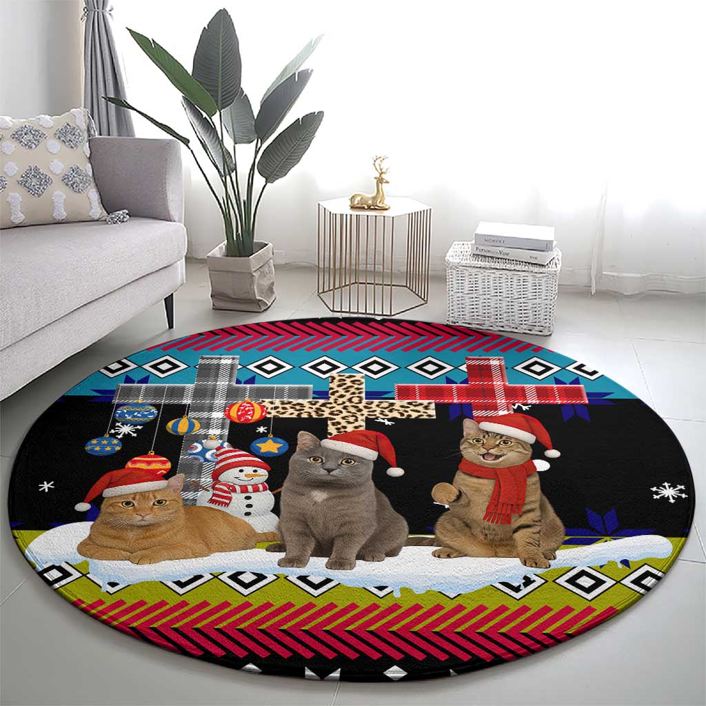 Jesus Is The Reason For The Season Christmas Round Carpet Funny Xmas Holiday Patterns - Wonder Print Shop