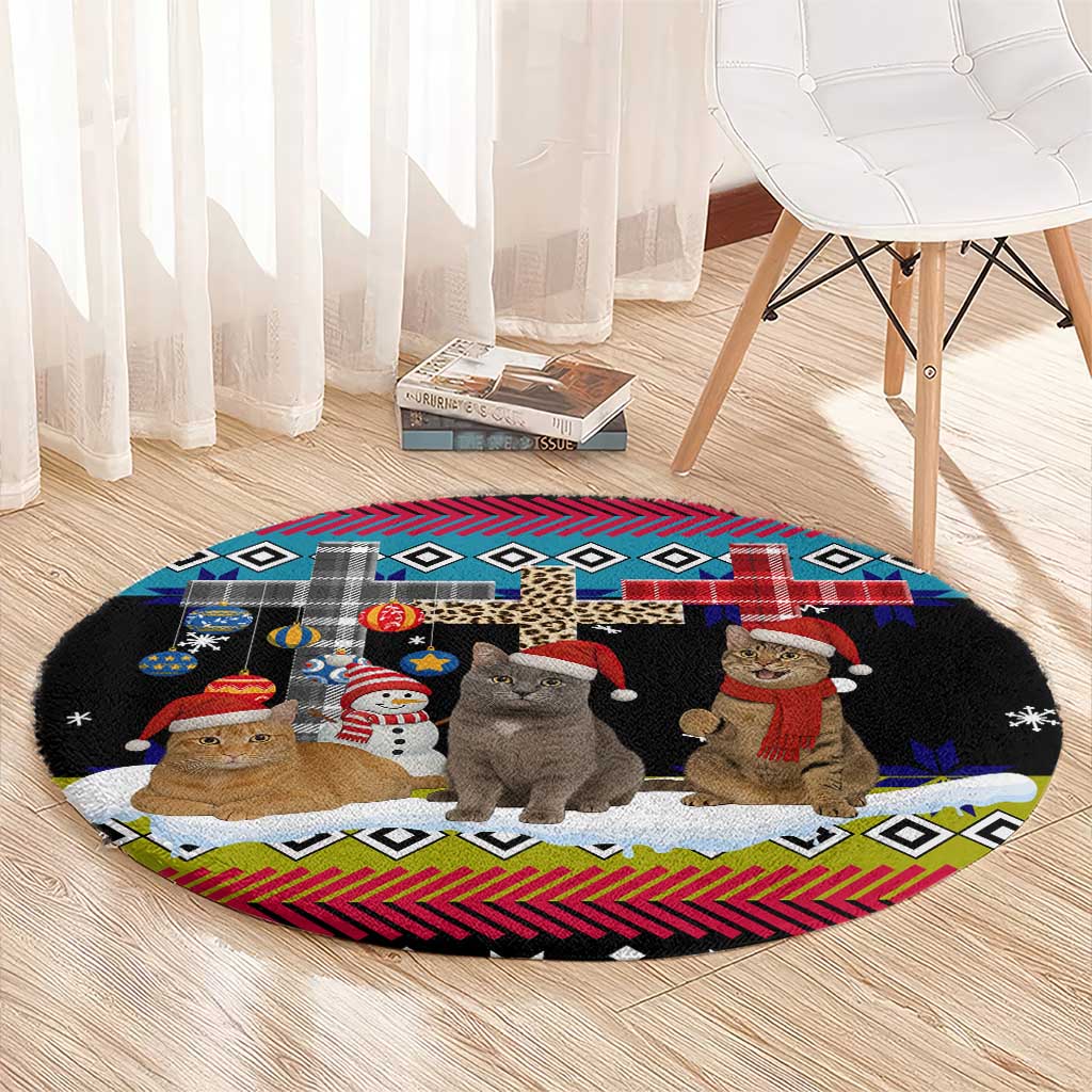 Jesus Is The Reason For The Season Christmas Round Carpet Funny Xmas Holiday Patterns - Wonder Print Shop