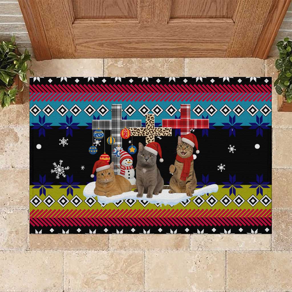 Jesus Is The Reason For The Season Christmas Rubber Doormat Funny Xmas Holiday Patterns - Wonder Print Shop