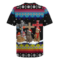 Jesus Is The Reason For The Season Christmas Rugby Jersey Funny Xmas Holiday Patterns - Wonder Print Shop