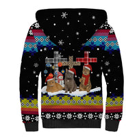 Jesus Is The Reason For The Season Christmas Sherpa Hoodie Funny Xmas Holiday Patterns - Wonder Print Shop
