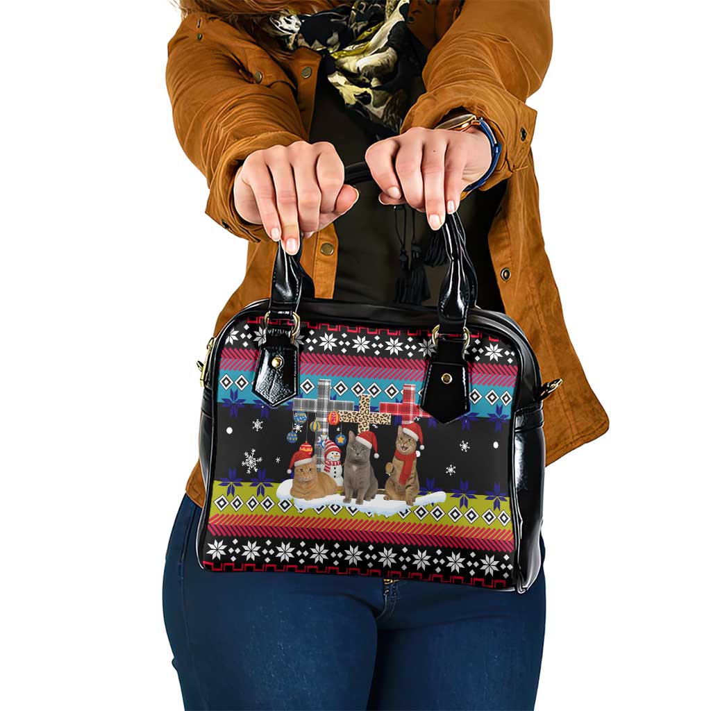 Jesus Is The Reason For The Season Christmas Shoulder Handbag Funny Xmas Holiday Patterns - Wonder Print Shop