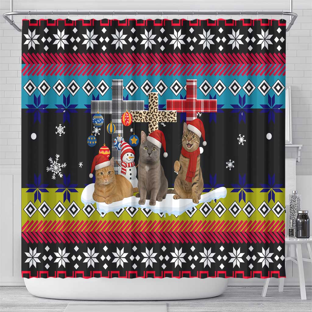 Jesus Is The Reason For The Season Christmas Shower Curtain Funny Xmas Holiday Patterns - Wonder Print Shop