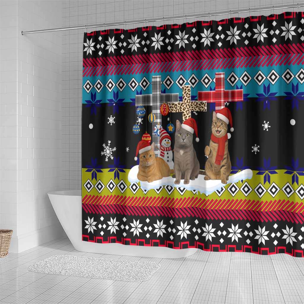 Jesus Is The Reason For The Season Christmas Shower Curtain Funny Xmas Holiday Patterns - Wonder Print Shop