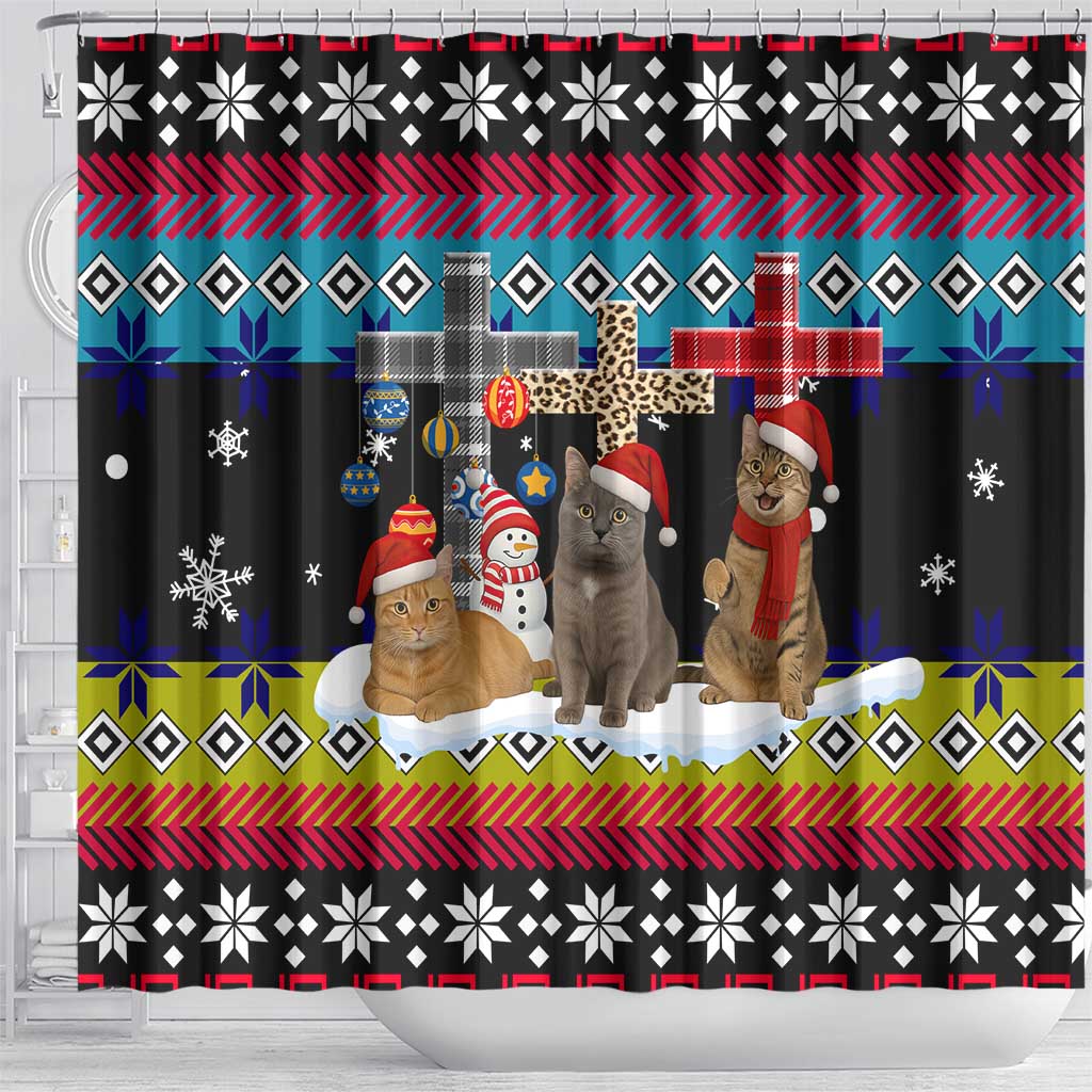 Jesus Is The Reason For The Season Christmas Shower Curtain Funny Xmas Holiday Patterns - Wonder Print Shop