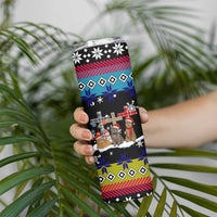 Jesus Is The Reason For The Season Christmas Skinny Tumbler Funny Xmas Holiday Patterns - Wonder Print Shop