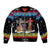 Jesus Is The Reason For The Season Christmas Sleeve Zip Bomber Jacket Funny Xmas Holiday Patterns - Wonder Print Shop