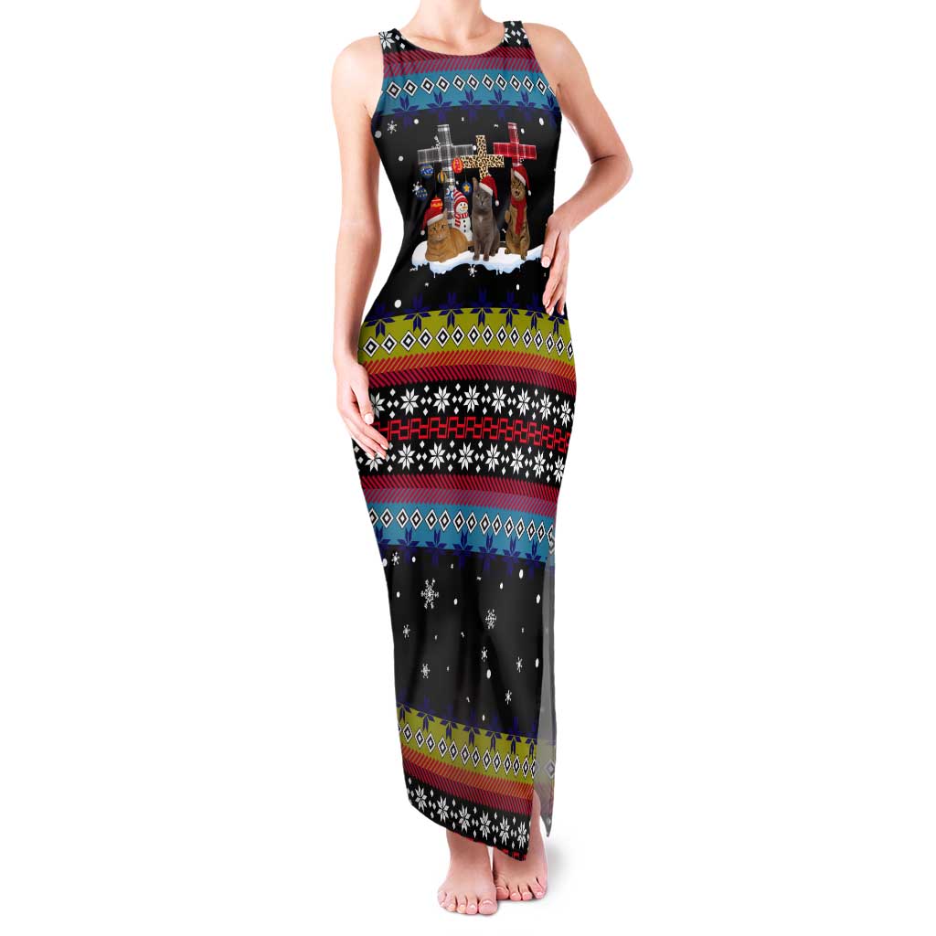 Jesus Is The Reason For The Season Christmas Tank Maxi Dress Funny Xmas Holiday Patterns - Wonder Print Shop