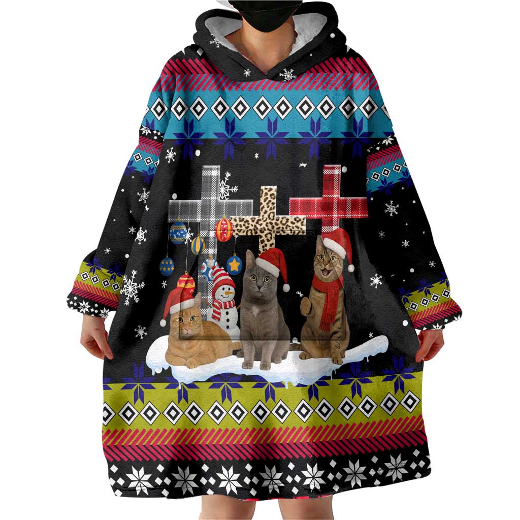 Jesus Is The Reason For The Season Christmas Wearable Blanket Hoodie Funny Xmas Holiday Patterns - Wonder Print Shop