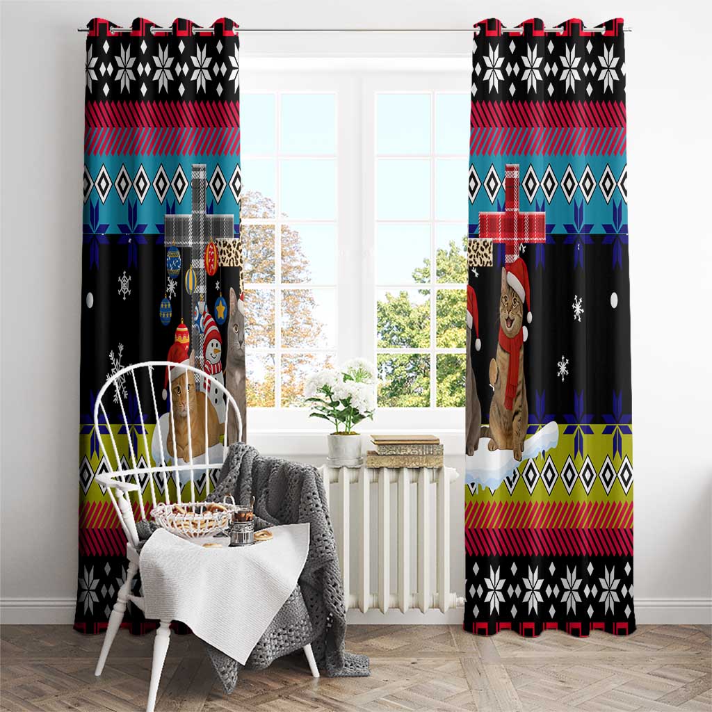 Jesus Is The Reason For The Season Christmas Window Curtain Funny Xmas Holiday Patterns - Wonder Print Shop