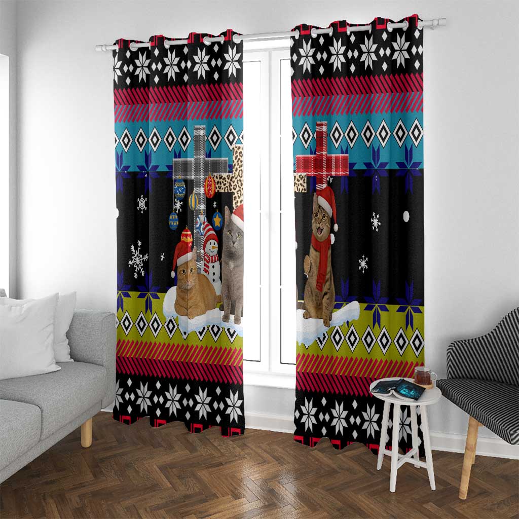 Jesus Is The Reason For The Season Christmas Window Curtain Funny Xmas Holiday Patterns - Wonder Print Shop