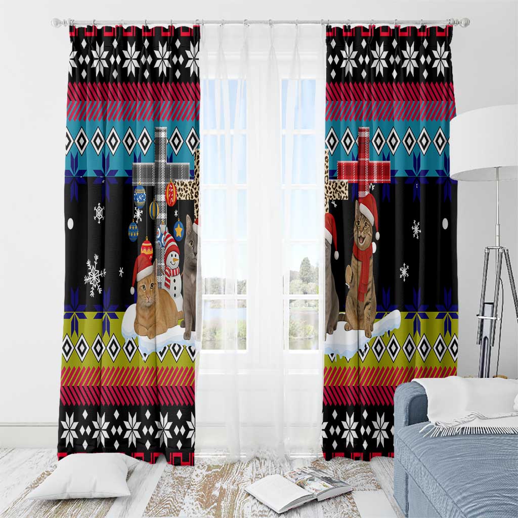 Jesus Is The Reason For The Season Christmas Window Curtain Funny Xmas Holiday Patterns - Wonder Print Shop