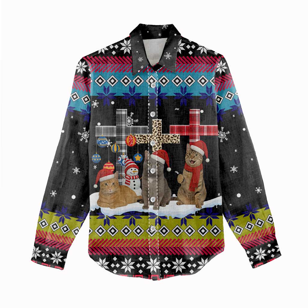 Jesus Is The Reason For The Season Christmas Women Casual Shirt Funny Xmas Holiday Patterns - Wonder Print Shop