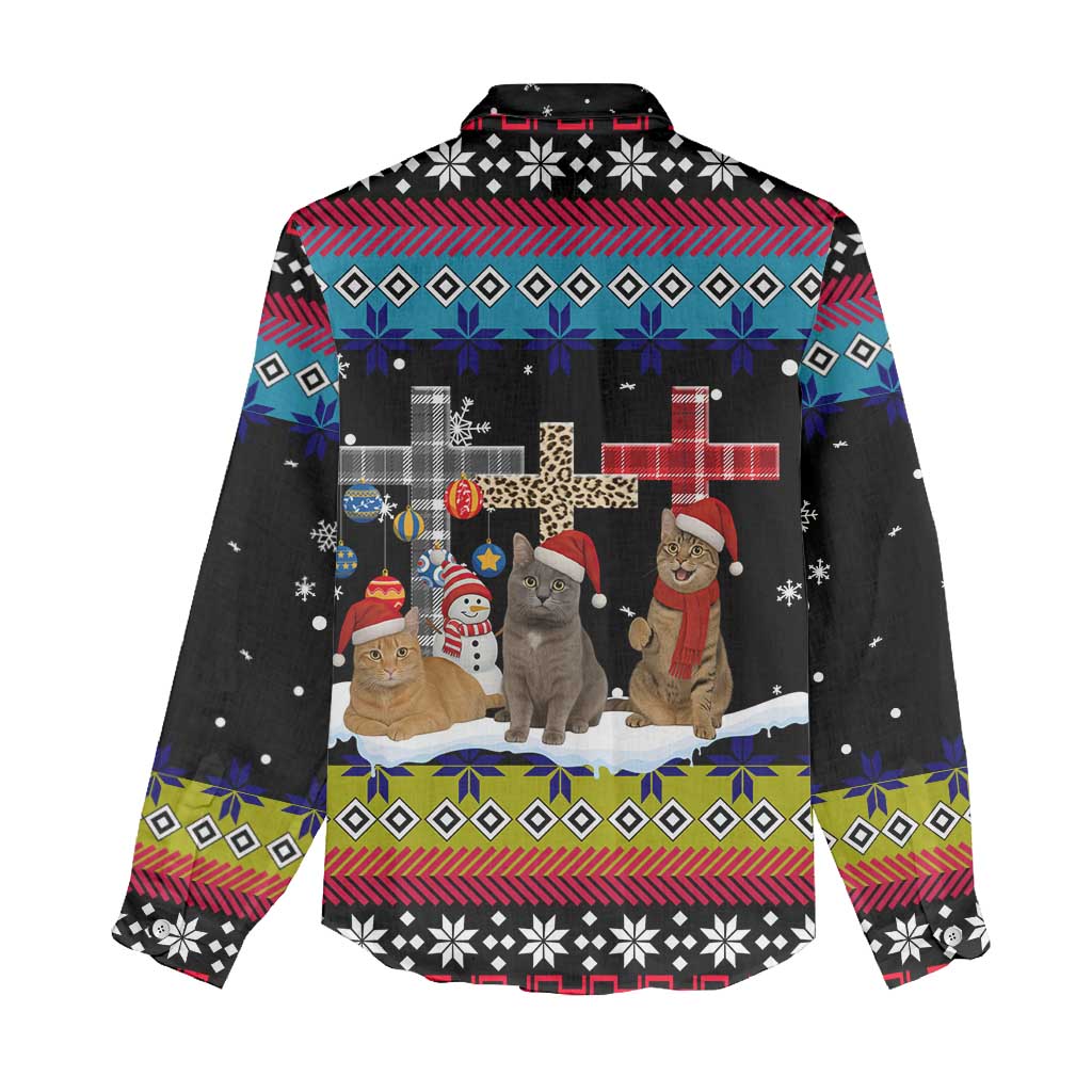 Jesus Is The Reason For The Season Christmas Women Casual Shirt Funny Xmas Holiday Patterns - Wonder Print Shop