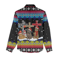 Jesus Is The Reason For The Season Christmas Women Casual Shirt Funny Xmas Holiday Patterns - Wonder Print Shop