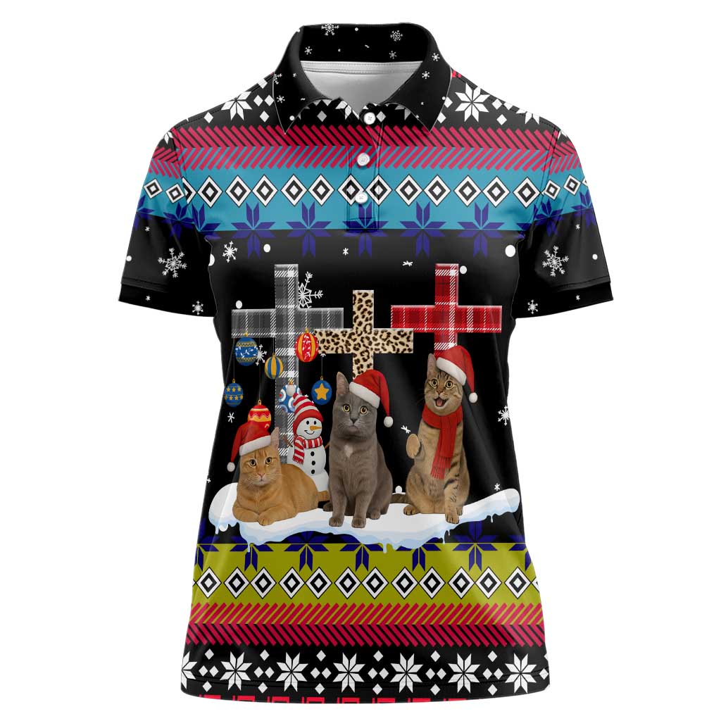 Jesus Is The Reason For The Season Christmas Women Polo Shirt Funny Xmas Holiday Patterns - Wonder Print Shop