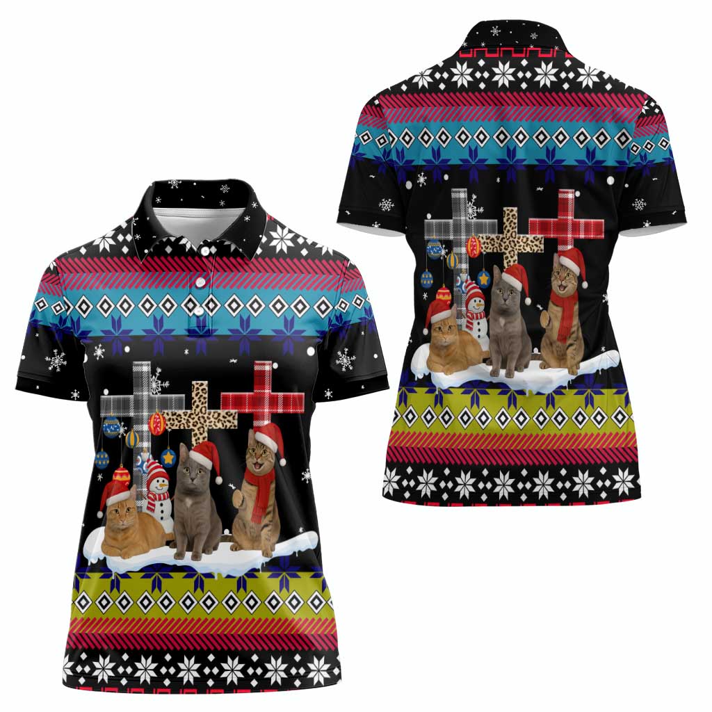 Jesus Is The Reason For The Season Christmas Women Polo Shirt Funny Xmas Holiday Patterns - Wonder Print Shop