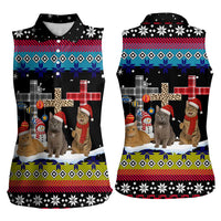 Jesus Is The Reason For The Season Christmas Women Sleeveless Polo Shirt Funny Xmas Holiday Patterns - Wonder Print Shop