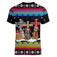 Jesus Is The Reason For The Season Christmas Women V-Neck T-Shirt Funny Xmas Holiday Patterns - Wonder Print Shop