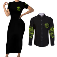 When You Come For My G Couples Matching Short Sleeve Bodycon Dress and Long Sleeve Button Shirt - Wonder Print Shop