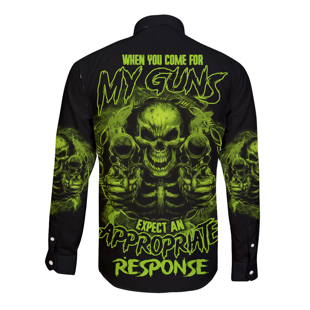 When You Come For My G Long Sleeve Button Shirt - Wonder Print Shop