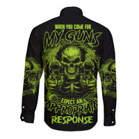 When You Come For My G Long Sleeve Button Shirt - Wonder Print Shop