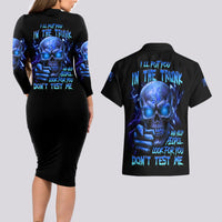I'll Put You In The Trunk Couples Matching Long Sleeve Bodycon Dress and Hawaiian Shirt - Wonder Print Shop