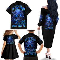 I'll Put You In The Trunk Family Matching Off Shoulder Long Sleeve Dress and Hawaiian Shirt - Wonder Print Shop