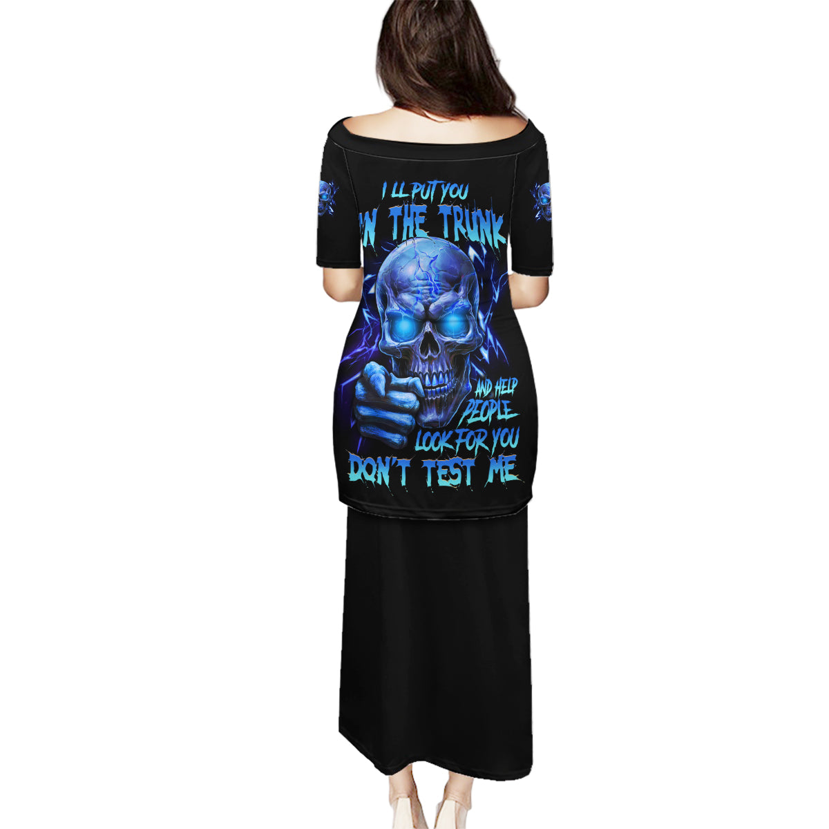 I'll Put You In The Trunk Family Matching Puletasi Dress and Hawaiian Shirt - Wonder Print Shop