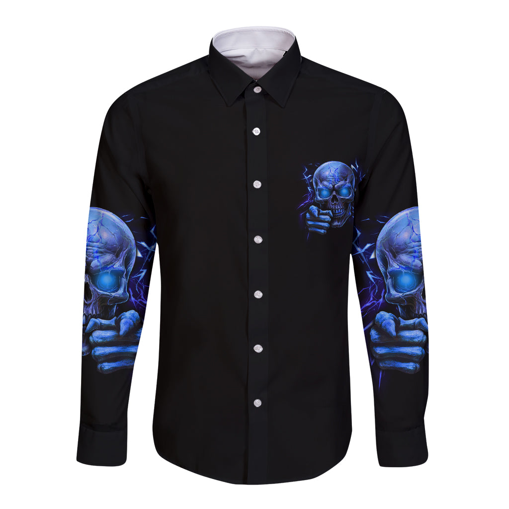 I'll Put You In The Trunk Long Sleeve Button Shirt - Wonder Print Shop