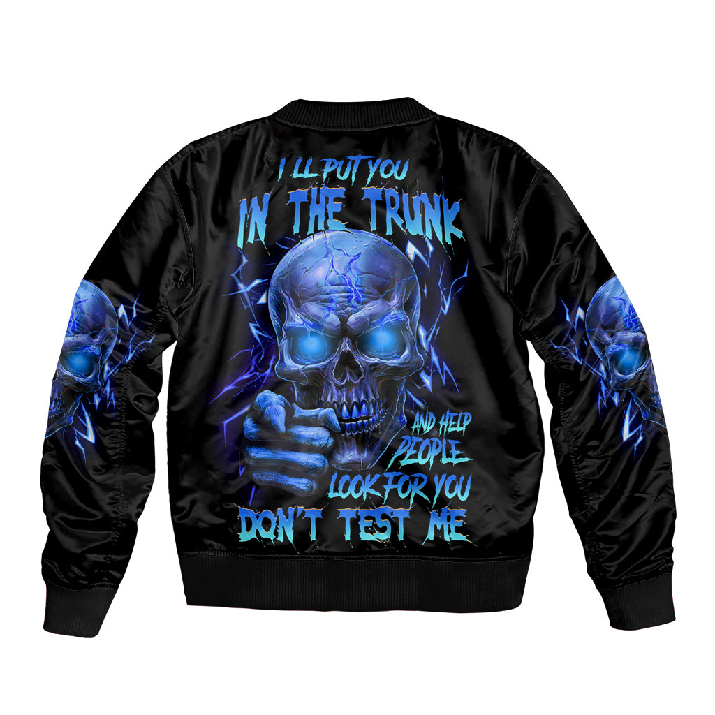 I'll Put You In The Trunk Sleeve Zip Bomber Jacket - Wonder Print Shop