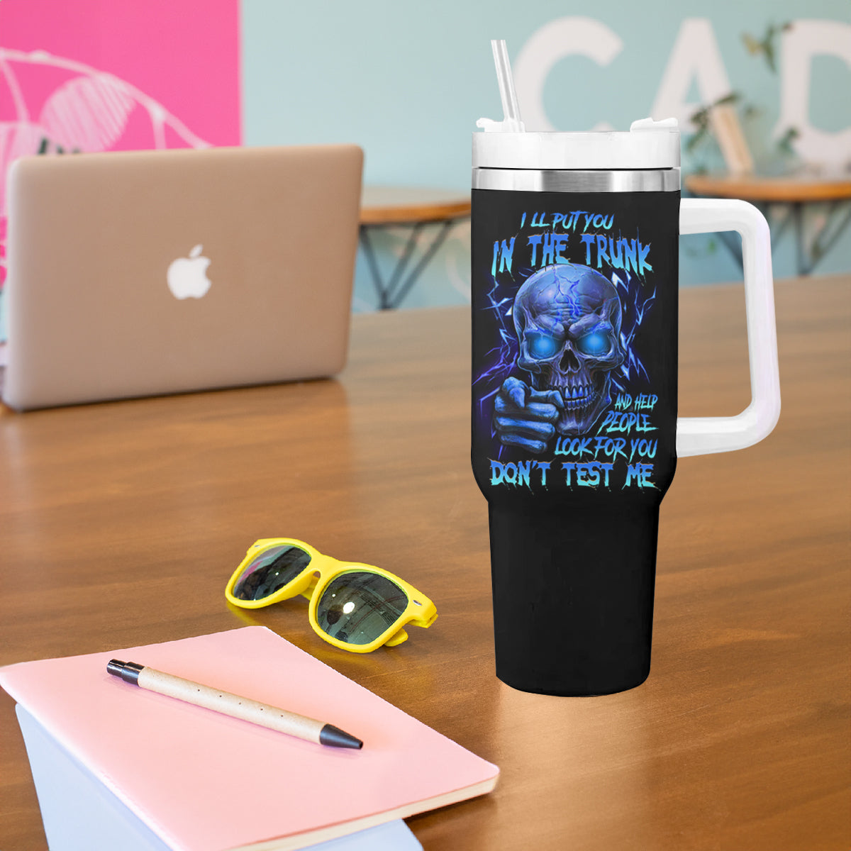 I'll Put You In The Trunk Tumbler With Handle - Wonder Print Shop
