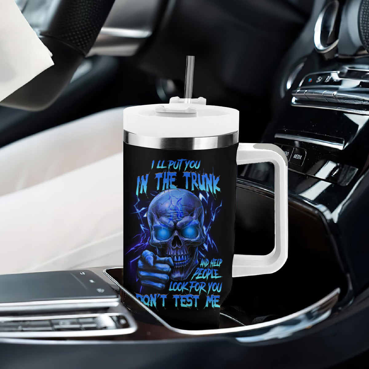 I'll Put You In The Trunk Tumbler With Handle - Wonder Print Shop